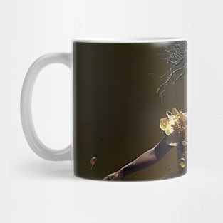 Golden Dance in Rain's Embrace Mug